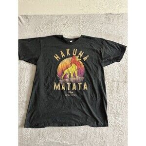 Men’s Disney The Lion King Hakuna Matata T-Shirt Black Size XL‎ Short Sleeve
